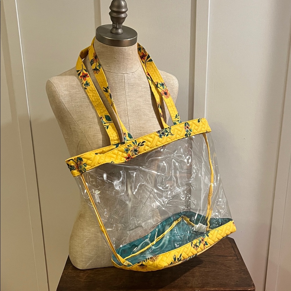 Lug “peekaboo” Yellow Floral Transparent Tote